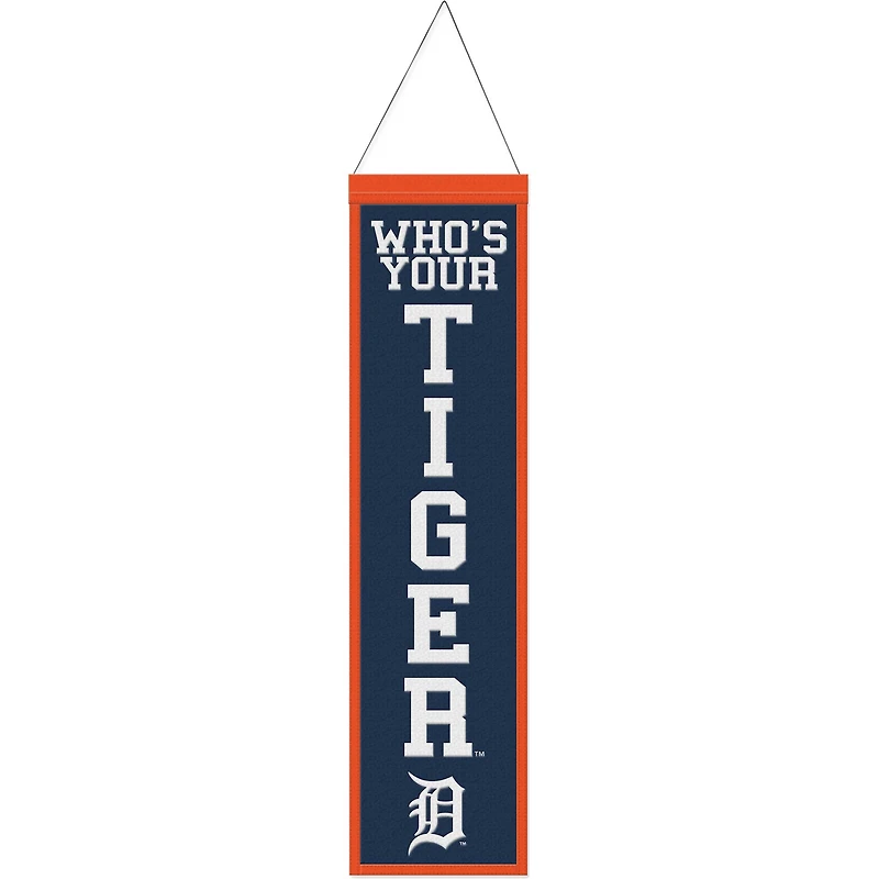 WinCraft Detroit Tigers 8" x 32" Bannière en laine avec slogan