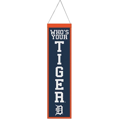 WinCraft Detroit Tigers 8" x 32" Bannière en laine avec slogan