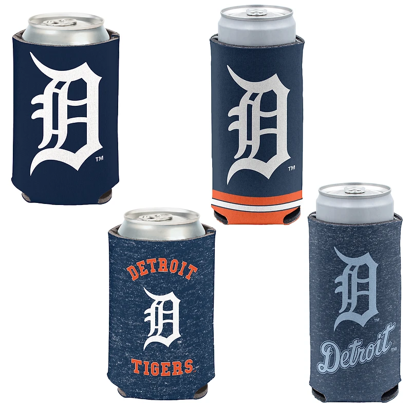 WinCraft Detroit Tigers Slim et 12 oz. Ensemble de 4 refroidisseurs de canettes