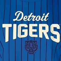 T-shirt court à rayures bleu Detroit Tigers City Connect Multiplier pour femme New Era