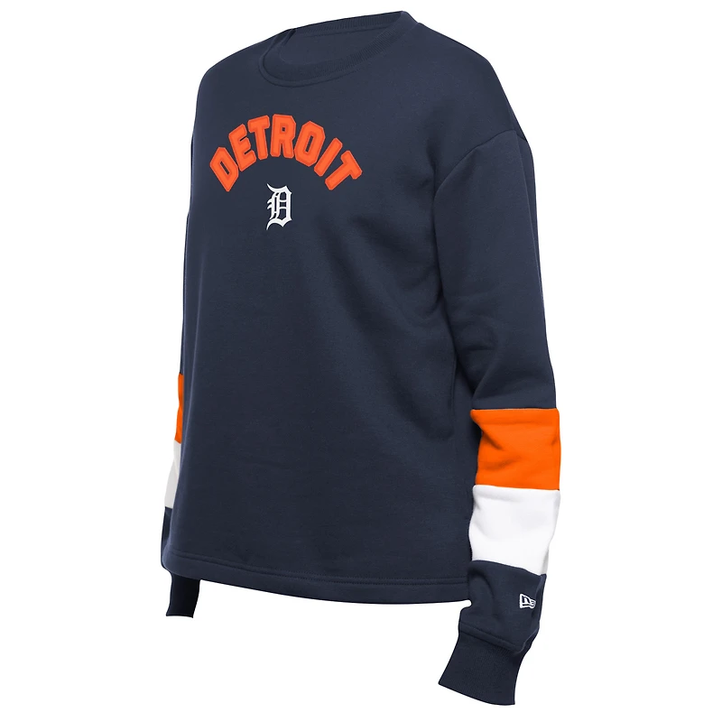 Sweat-shirt à enfiler bleu marine Detroit Tigers Game Day Color de New Era pour femme