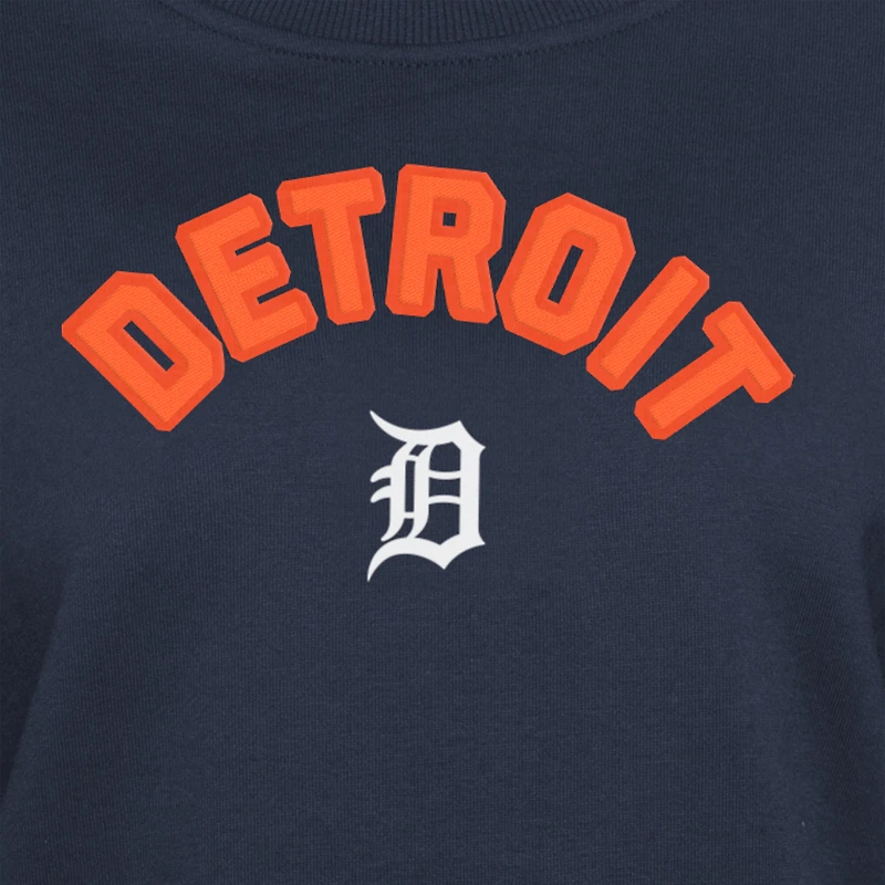 Sweat-shirt à enfiler bleu marine Detroit Tigers Game Day Color de New Era pour femme