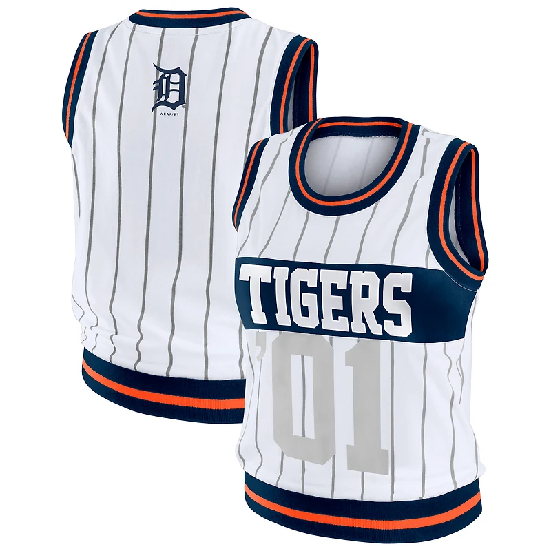 Débardeur sportif blanc des Detroit Tigers pour femmes WEAR by Erin Andrews