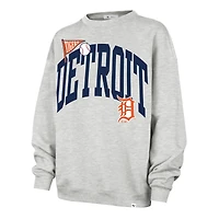 Women's '47  Gray Detroit Tigers Arched Icon Oversized Sweatshirt