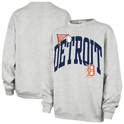 Women's '47  Gray Detroit Tigers Arched Icon Oversized Sweatshirt