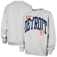 Women's '47  Gray Detroit Tigers Arched Icon Oversized Sweatshirt