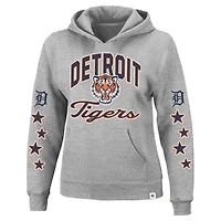 Women's '47  Heather Gray Detroit Tigers Plus Starry Eye Hoodie