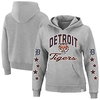 Women's '47  Heather Gray Detroit Tigers Plus Starry Eye Hoodie