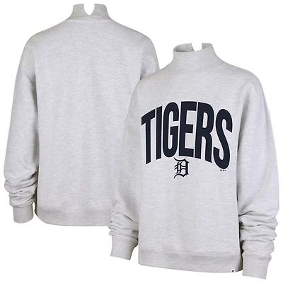 Women's '47  Heather Gray Detroit Tigers Subtle Muse Mock Neck Sweatshirt