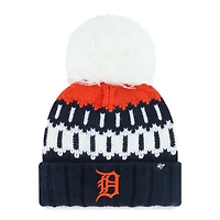Women's '47  Navy Detroit Tigers Felicity Cuffed Knit Hat with Pom