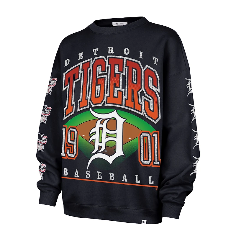 Sweat-shirt oversize Detroit Tigers bleu marine « 47 » pour femme