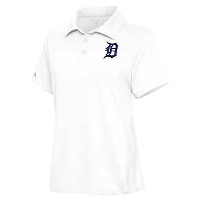 Polo blanc pour femme Antigua Detroit Tigers Motivated