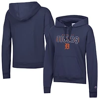 Women's Champion Athletic Navy Detroit Tigers Distressed Powerblend Hoodie