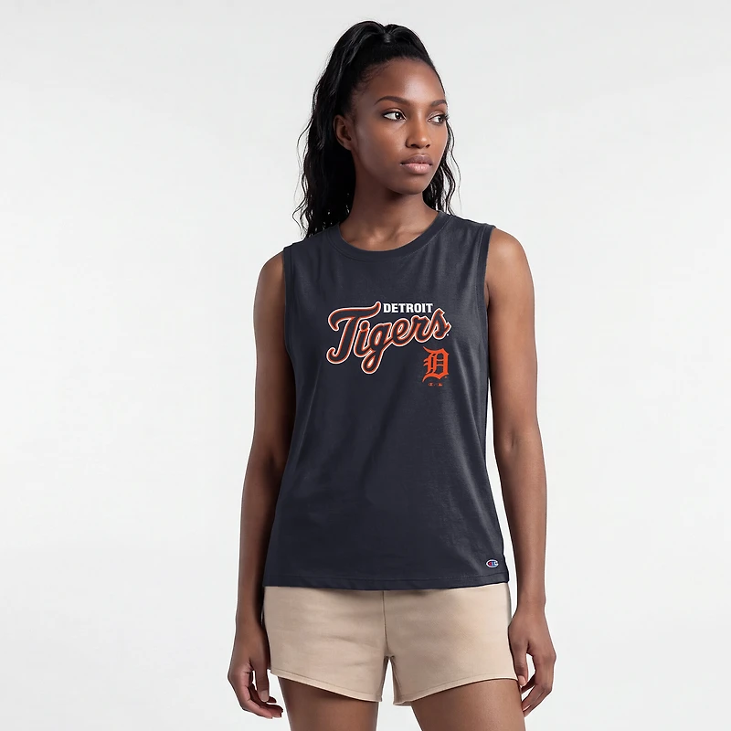 Débardeur de sport Champion pour femmes, bleu marine, Detroit Tigers