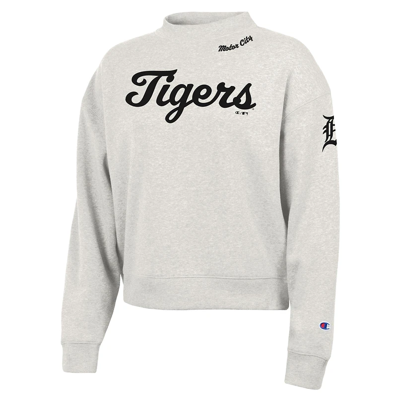 Sweat-shirt Champion Stone Detroit Tigers Triumph Tri-Blend pour femmes