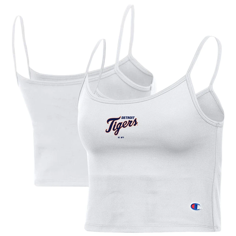Women's Champion White Detroit Tigers America Scoop Tank Top