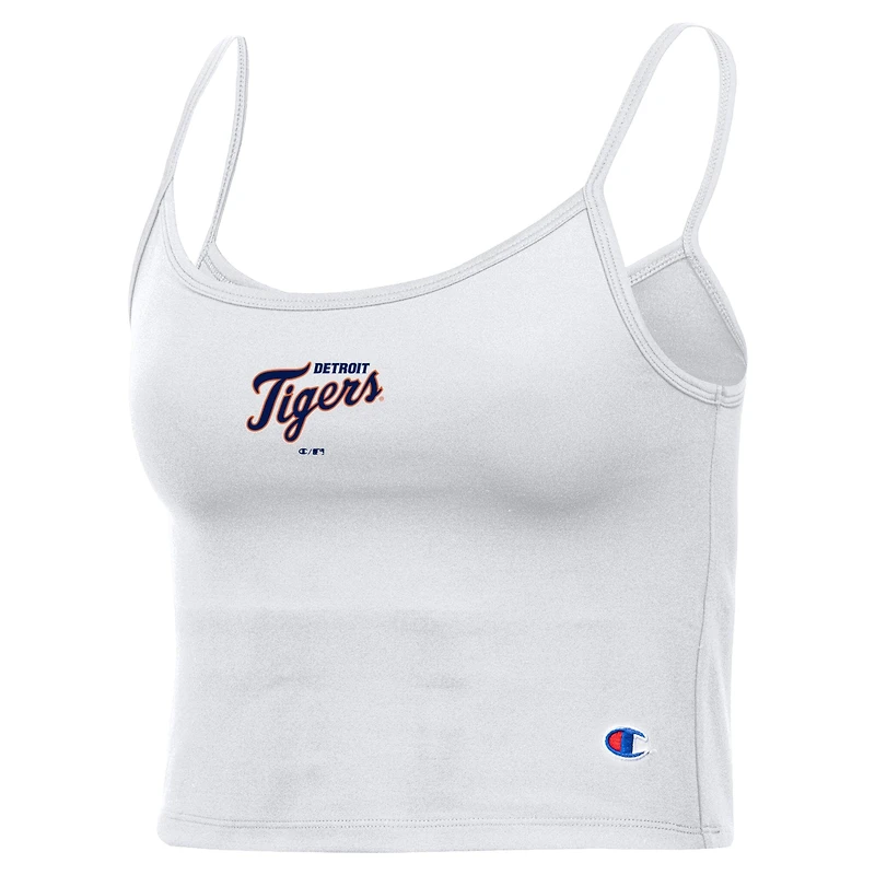 Women's Champion White Detroit Tigers America Scoop Tank Top