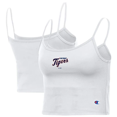 Women's Champion White Detroit Tigers America Scoop Tank Top