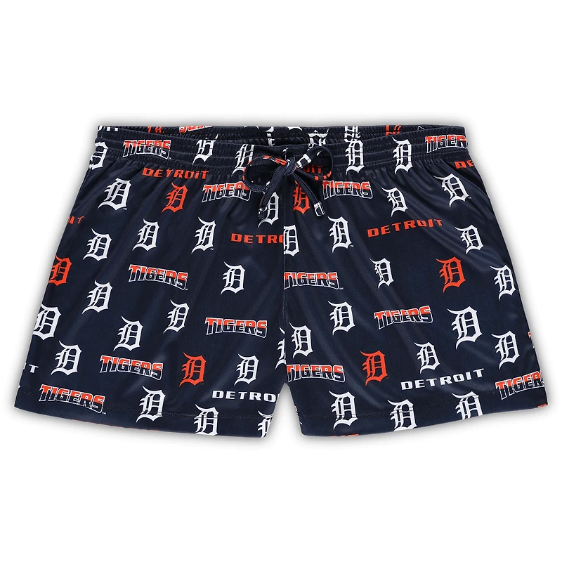 Ensemble de nuit débardeur et short Concepts Sport pour femmes, blanc/bleu marine Detroit Tigers