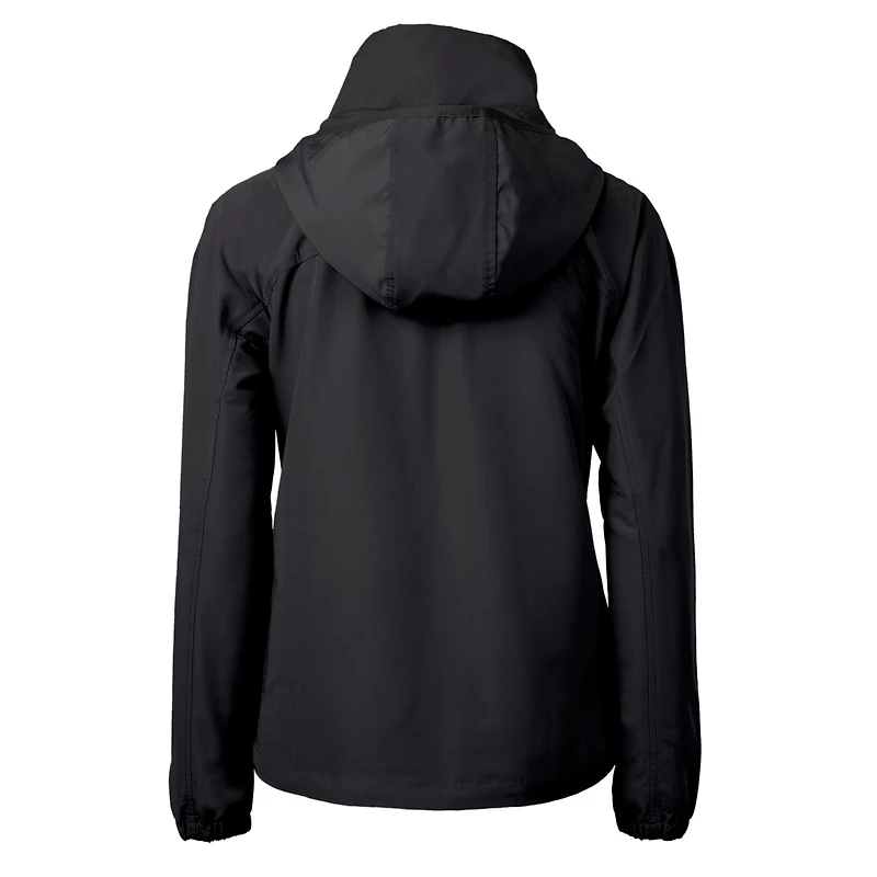 Women's Cutter & Buck Black Detroit Tigers Charter Eco Recycled Full-Zip Jacket
