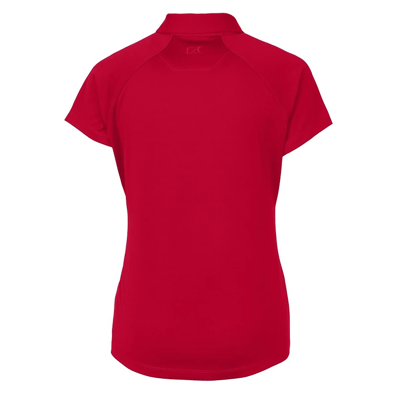 Women's Cutter & Buck Cardinal Detroit Tigers Americana Logo DryTec Forge Stretch Polo