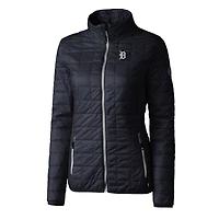 Women's Cutter & Buck Navy/Silver Detroit Tigers Rainier PrimaLoft Eco Insulated Full-Zip Puffer Jacket