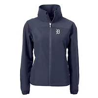 Veste zippée intégrale en tissu recyclé pour femme, bleu marine, Cutter & Buck, Detroit Tigers Charter