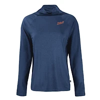 Pull-over à col cheminée raglan Coastline Epic Comfort Eco recyclé pour femme, bleu marine, collection Cooperstown des Detroit Tigers de Cutter & Buck