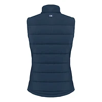 Women's Cutter & Buck  Navy Detroit Tigers Evoke Hybrid Eco Softshell Recycled Full-Zip Vest