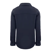 Women's Cutter & Buck Navy Detroit Tigers Roam Eco Recycled Shirt Jacket