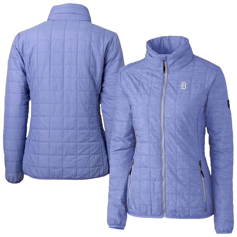 Doudoune isolante entièrement zippée PrimaLoft® Eco Rainier pour femme Cutter & Buck Purple Detroit Tigers