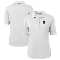 Polo piqué recyclé DryTec Virtue Eco pour femme, blanc, Cutter & Buck, Detroit Tigers