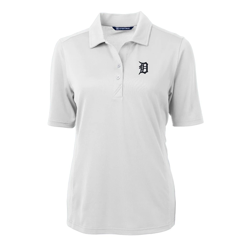 Polo piqué recyclé DryTec Virtue Eco pour femme, blanc, Cutter & Buck, Detroit Tigers