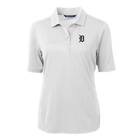 Polo piqué recyclé DryTec Virtue Eco pour femme, blanc, Cutter & Buck, Detroit Tigers