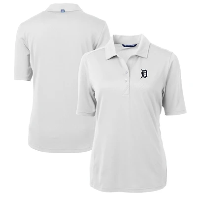 Polo piqué recyclé DryTec Virtue Eco pour femme, blanc, Cutter & Buck, Detroit Tigers