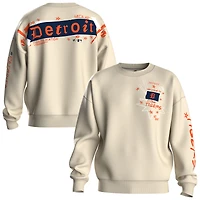 Women's Fanatics  Beige Detroit Tigers Graffiti Fleece Sweatshirt