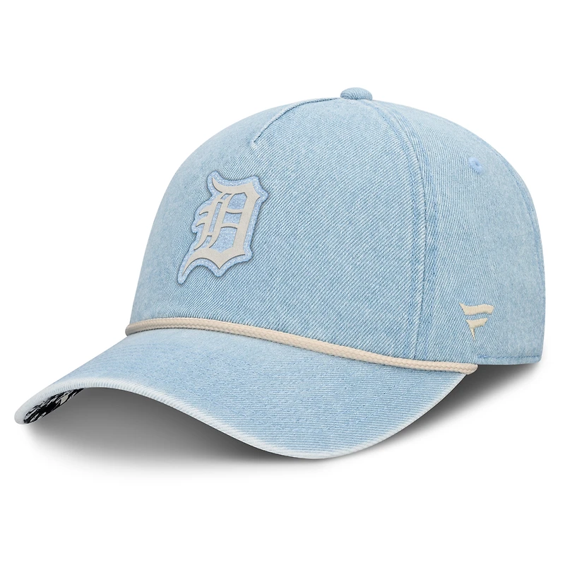 Casquette ajustable à corde en denim Fanatics pour femmes, modèle Detroit Tigers