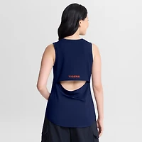 Women's Fanatics  Navy Detroit Tigers Draped Mesh Back Performance Tank Top