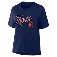 Women's Fanatics Navy Detroit Tigers Lockup Legacy T-Shirt