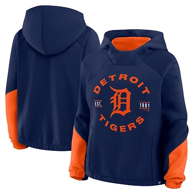 Sweat à capuche surdimensionné bleu marine Detroit Tigers pour femmes Fanatics
