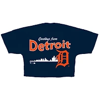 Women's Fanatics  Navy Detroit Tigers Skyline Crop T-Shirt