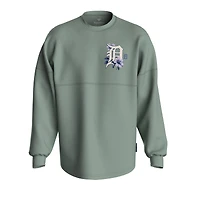 Women's Fanatics  Sage Green Detroit Tigers Floral Spirit Jersey Long Sleeve T-Shirt