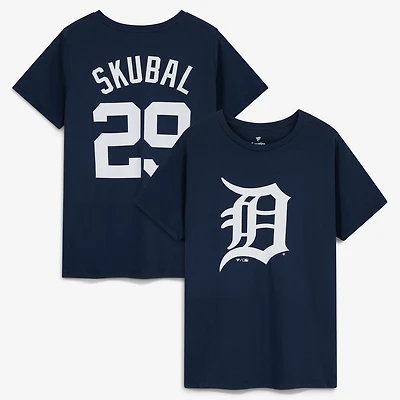 T-shirt Fanatics pour femmes Tarik Skubal bleu marine Detroit Tigers, grande taille, nom et numéro