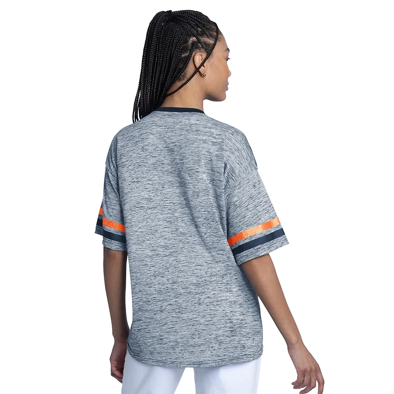 Women's G-III 4Her by Carl Banks Navy Detroit Tigers Off-Season Oversized Top