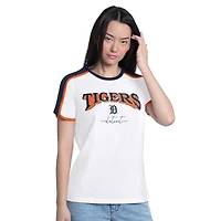T-shirt mode G-III 4Her pour femmes par Carl Banks, blanc, Detroit Tigers, First Lane Fashion