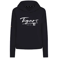 Sweat à capuche court noir Levelwear pour femme, Accolade Sweet Express, des Detroit Tigers, en mélange de trois