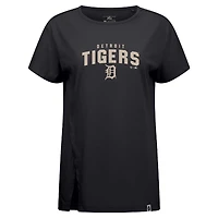 T-shirt noir Influx Team Arch pour femme des Detroit Tigers de Levelwear