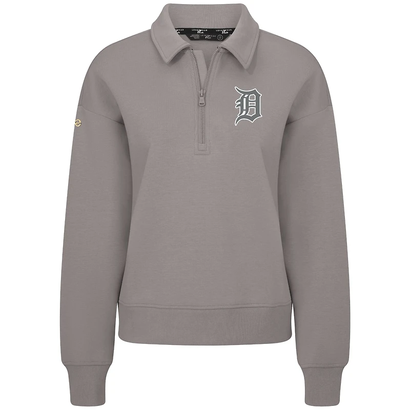 Pull à fermeture éclair quart de tour Canmore gris pour femme Levelwear des Detroit Tigers