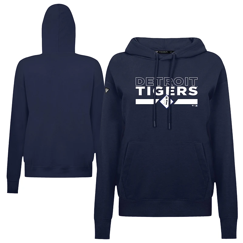 Women's Levelwear  Navy Detroit Tigers City Connect Adorn No Hitter Pullover Hoodie