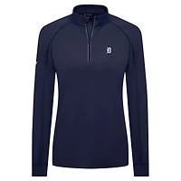 Women's Levelwear Navy Detroit Tigers Kinetic Insignia 2.0 Raglan Quarter-Zip Top